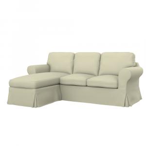 EKTORP 2er-Sofa mit Recamiere Bezug