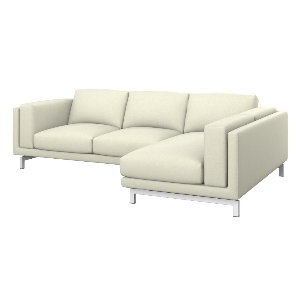 NOCKEBY Bezug 2er-Sofa mit Recamiere, rechts - Soferia | Bezüge für  IKEA-Möbel