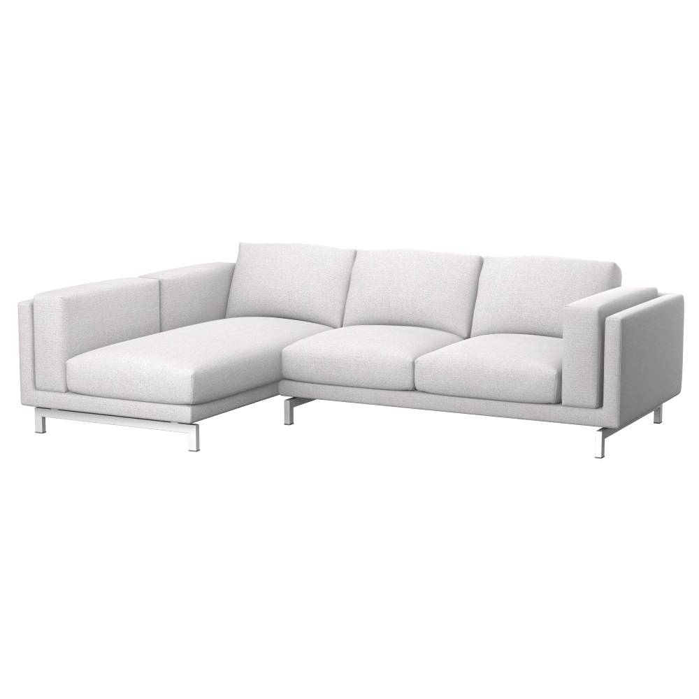 NOCKEBY Bezug 2er-Sofa mit Recamiere, links